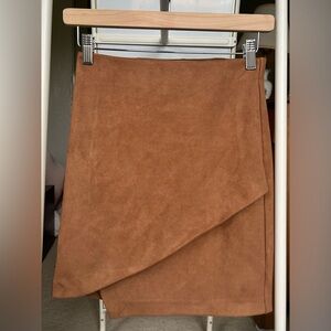 Faux suede skirt
